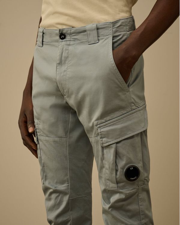 PANTALON CARGO BLEU ARGENTE