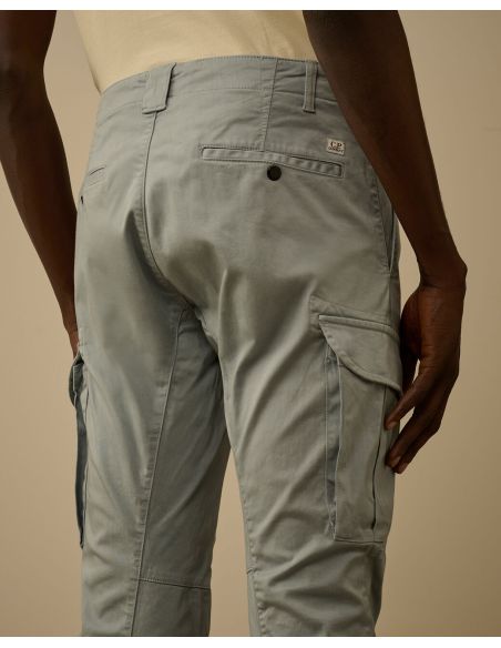 PANTALON CARGO BLEU ARGENTE