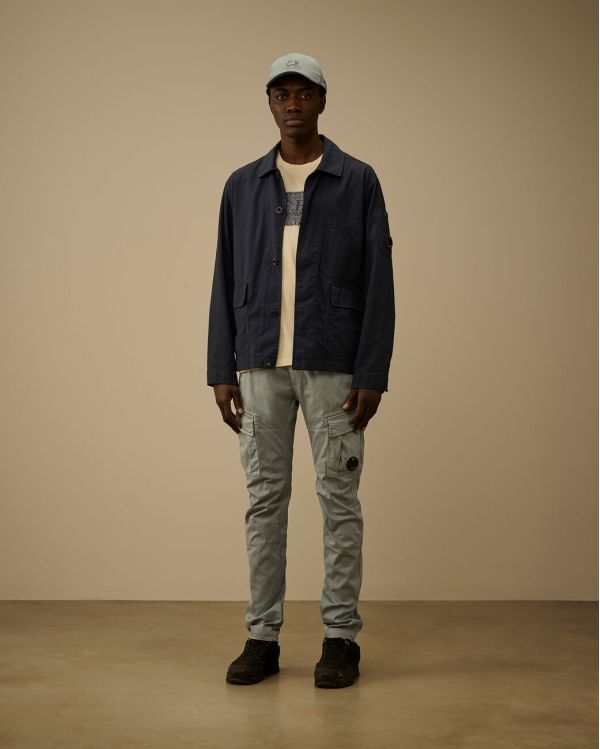 SILVER BLUE CARGO PANTS