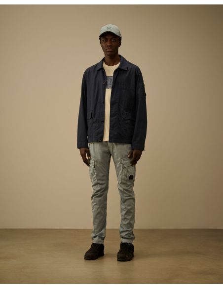 PANTALON CARGO BLEU ARGENTE