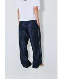 PANTALON PIETER À RAYURES BLANCHES BLEU MARINE