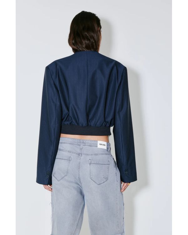 JACKET VITTORIA NAVY WHITE STRIPES