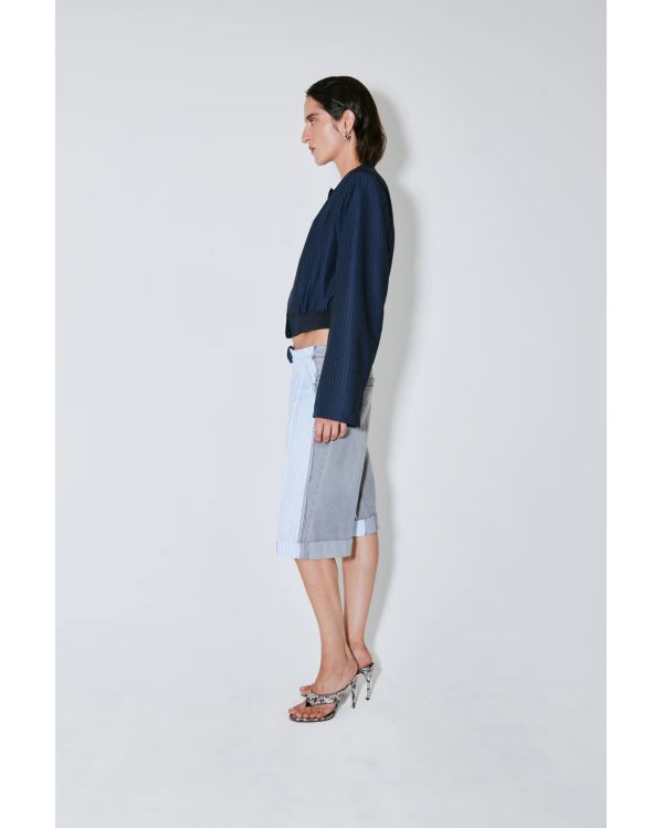 JACKET VITTORIA NAVY WHITE STRIPES