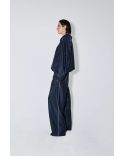 POLO SHIRT CALVIN 2 IN 1 NAVY WHITE STRIPES