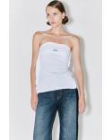  TSHIRT BUSTIER TEXAS RECYCLÉ BLANC