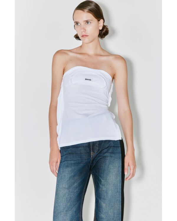  TSHIRT BUSTIER TEXAS RECYCLÉ BLANC 2