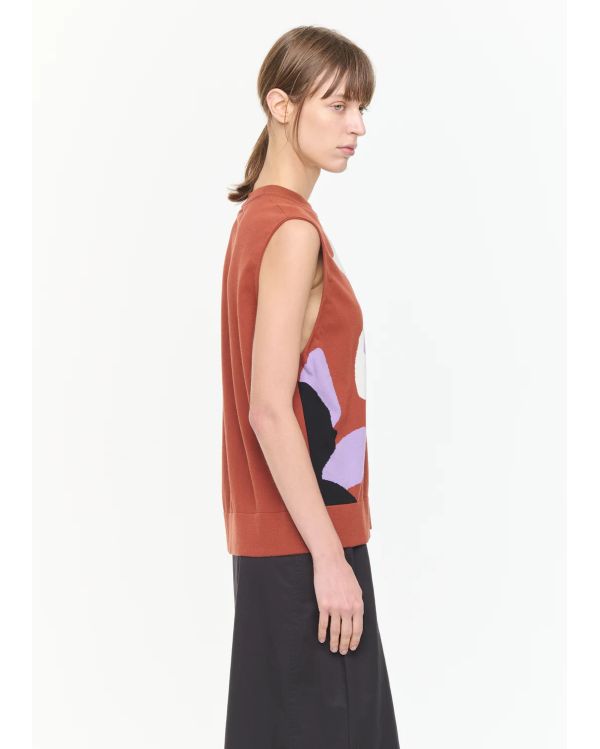 TOP INTERSIA FLOWER MULTICOLOR