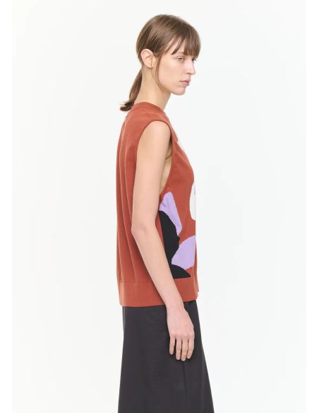 TOP INTERSIA FLOWER MULTICOLOR