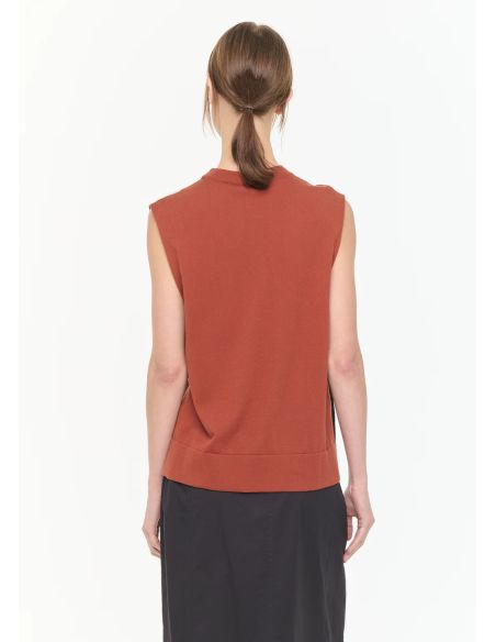 TOP EN INTARSIA FLEURI MULTICOLOR