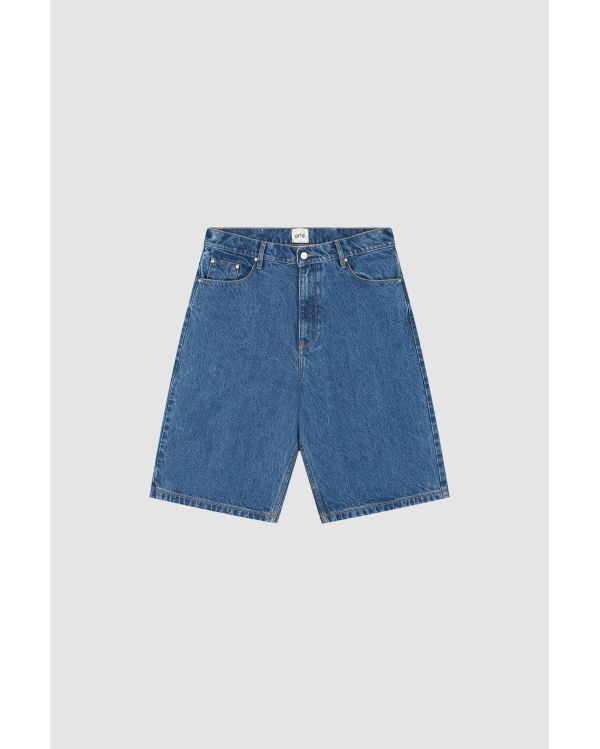 ROUND POCKET DENIM SHORTS RAW DENIM