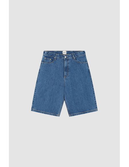 ROUND POCKET DENIM SHORTS RAW DENIM