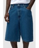 SHORT EN JEAN À POCHES RONDES DENIM BRUT