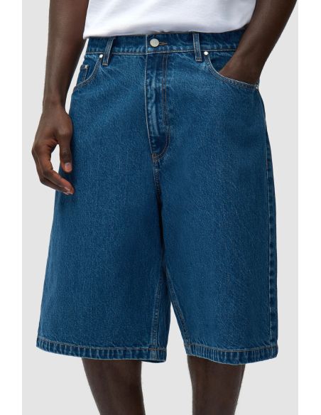ROUND POCKET DENIM SHORTS RAW DENIM