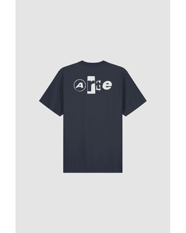 TSHIRT COLLAGE DOS BLEU MARINE