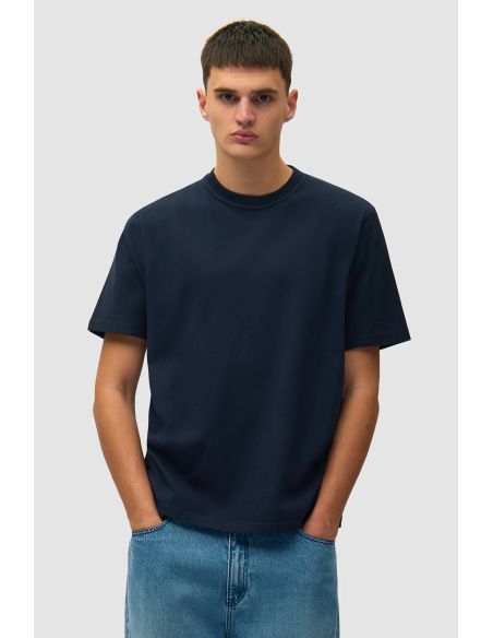 TSHIRT COLLAGE DOS BLEU MARINE