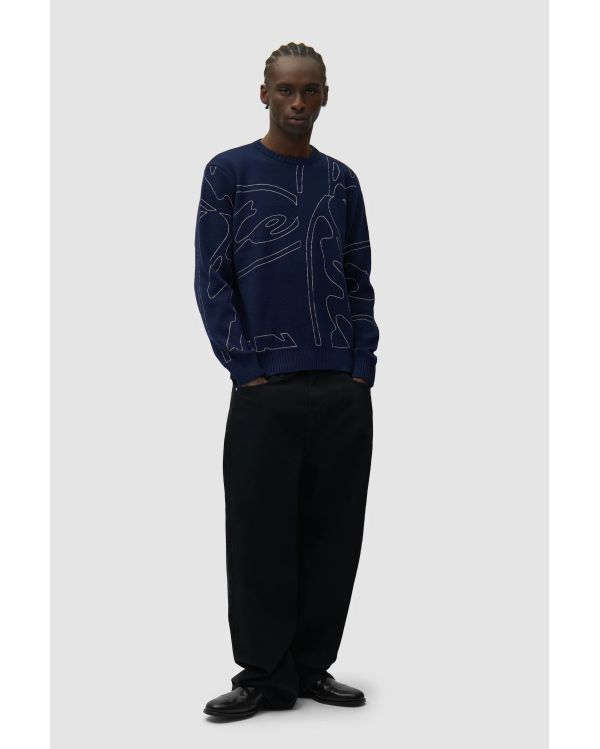 ALLOVER CIRCLE LOGO KNIT