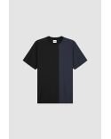 TSHIRT BICOLORE BLEU MARINE / NOIR