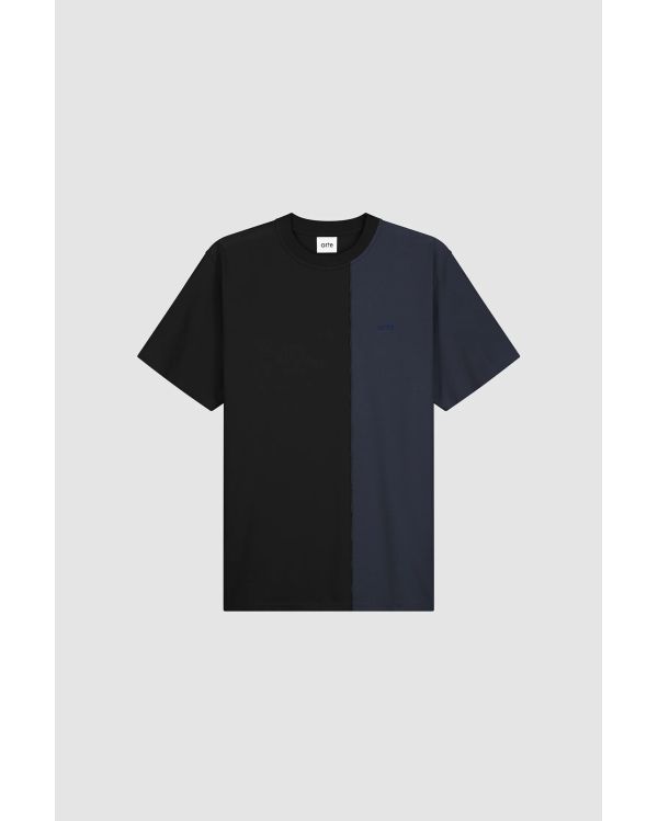 TSHIRT BICOLORE BLEU MARINE / NOIR