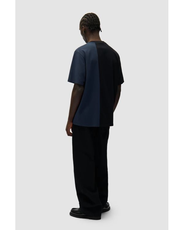 TSHIRT BICOLORE BLEU MARINE / NOIR 2