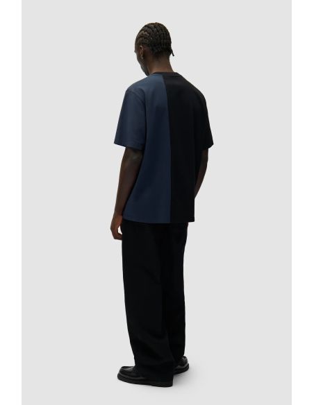 TSHIRT BICOLORE BLEU MARINE / NOIR