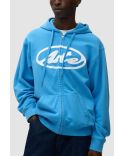 SWEAT À CAPUCHE ZIPPÉ LOGO CERCLE BLEU