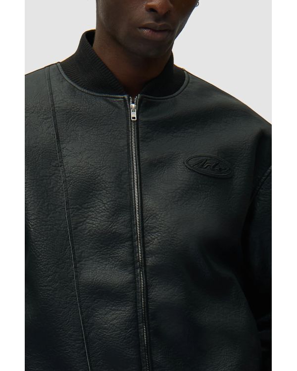 LEATHER VARSITY JACKET