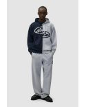 SPLIT PATCH ZIP HOODIE GREY / NAVY