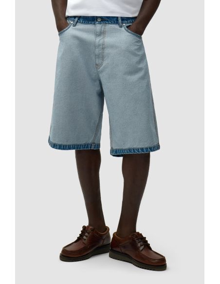 DENIM INSIDE / OUT SHORTS BLEACH