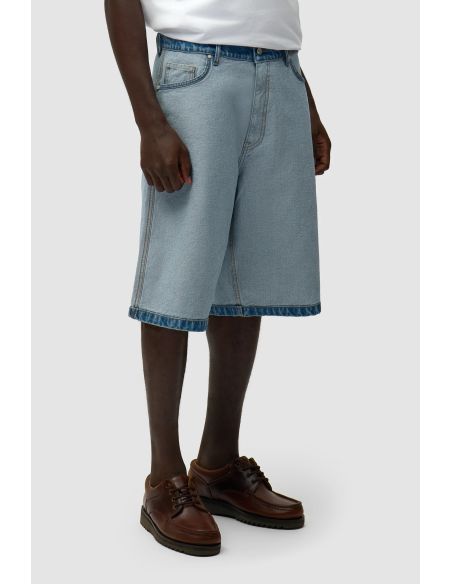 DENIM INSIDE / OUT SHORTS BLEACH