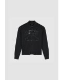 DIELS COLLAR CARDIGAN BLACK