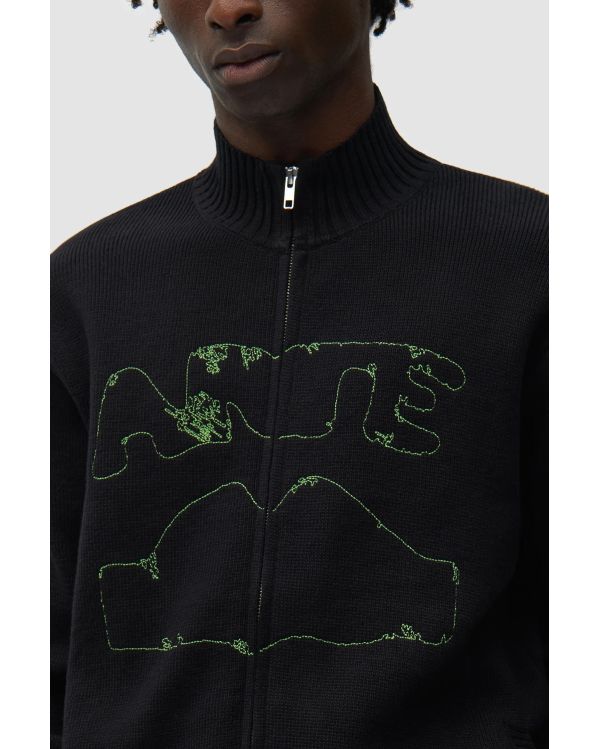 DIELS COLLAR CARDIGAN BLACK