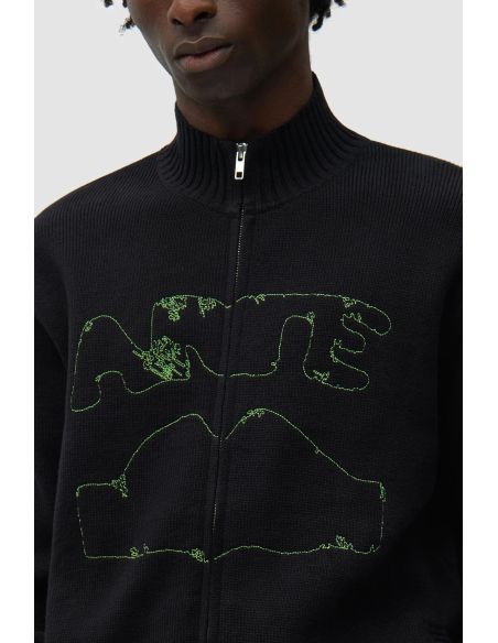 DIELS COLLAR CARDIGAN BLACK