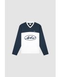 TSHIRT MANCHES LONGUES LOGO CERCLE BLANC / BLEU MARINE