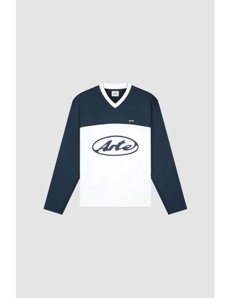 CIRCLE LOGO LONGSLEEVE TSHIRT WHITE / NAVY