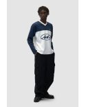 CIRCLE LOGO LONGSLEEVE TSHIRT WHITE / NAVY
