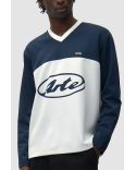 CIRCLE LOGO LONGSLEEVE TSHIRT WHITE / NAVY