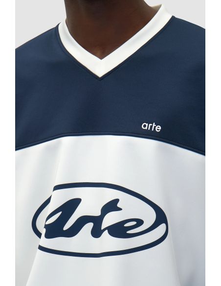 CIRCLE LOGO LONGSLEEVE TSHIRT WHITE / NAVY