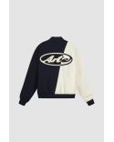 VESTE UNIVERSITAIRE EN LAINE BLEU / BLANC