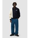 VESTE UNIVERSITAIRE EN LAINE BLEU / BLANC
