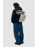 VESTE UNIVERSITAIRE EN LAINE BLEU / BLANC