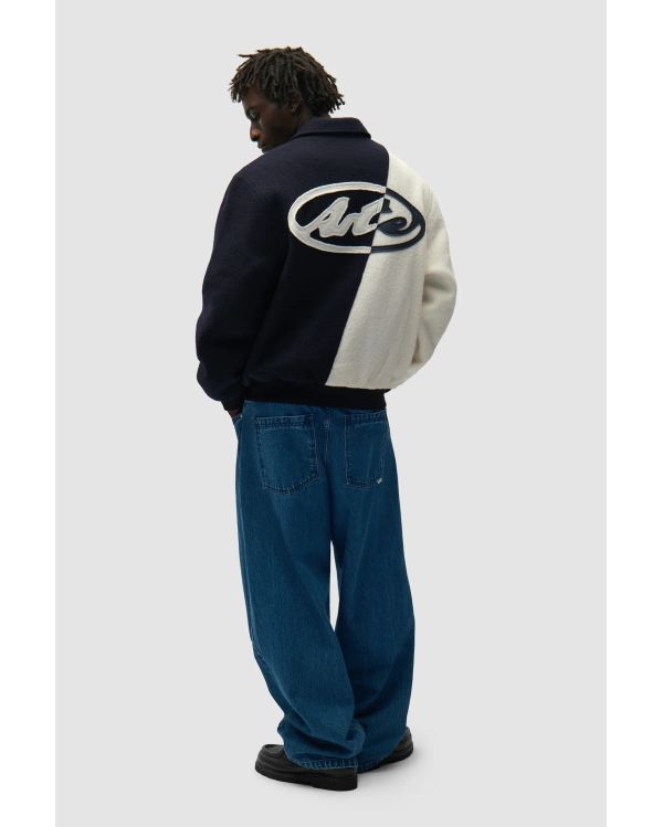 WOOL VARSITY JACKET BLUE / WHITE 2