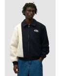 VESTE UNIVERSITAIRE EN LAINE BLEU / BLANC