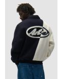 VESTE UNIVERSITAIRE EN LAINE BLEU / BLANC