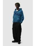 VESTE À CAPUCHE EN DENIM SPLIT LOGO BLEU MARINE