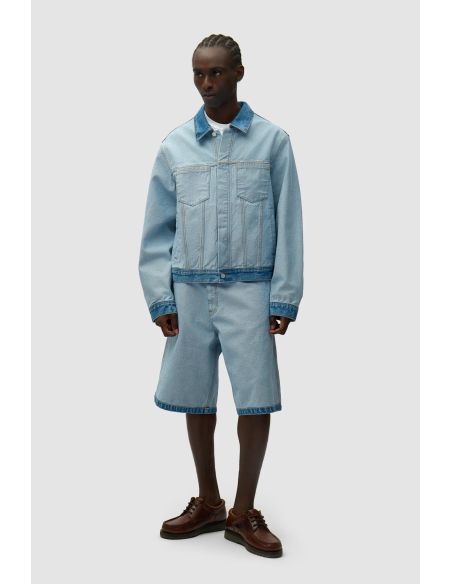 DENIM INSIDE / OUT JACKET BLEACH