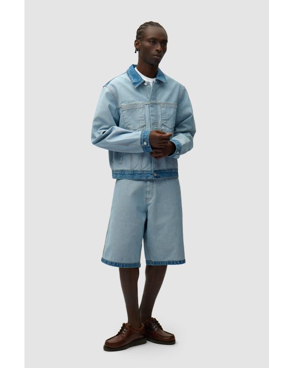 DENIM INSIDE / OUT JACKET BLEACH