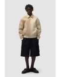 VESTE MULTI CUIR CRÈME