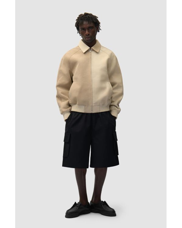 VESTE MULTI CUIR CRÈME