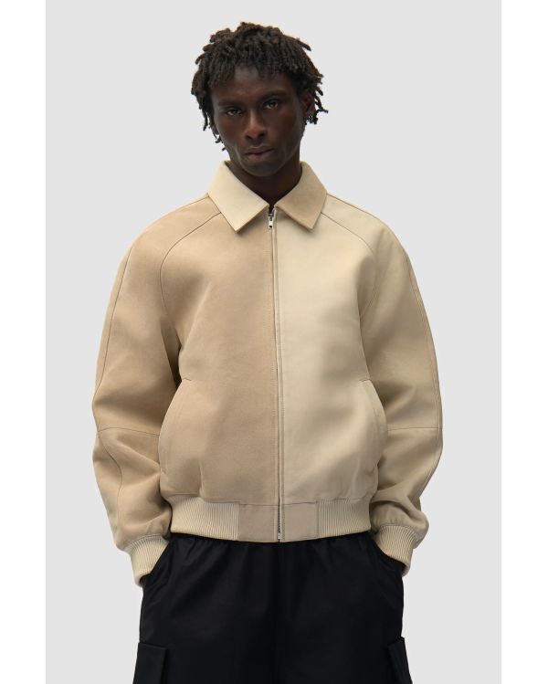 MULTI LEATHER JACKET CREAM
