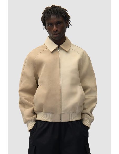 VESTE MULTI CUIR CRÈME